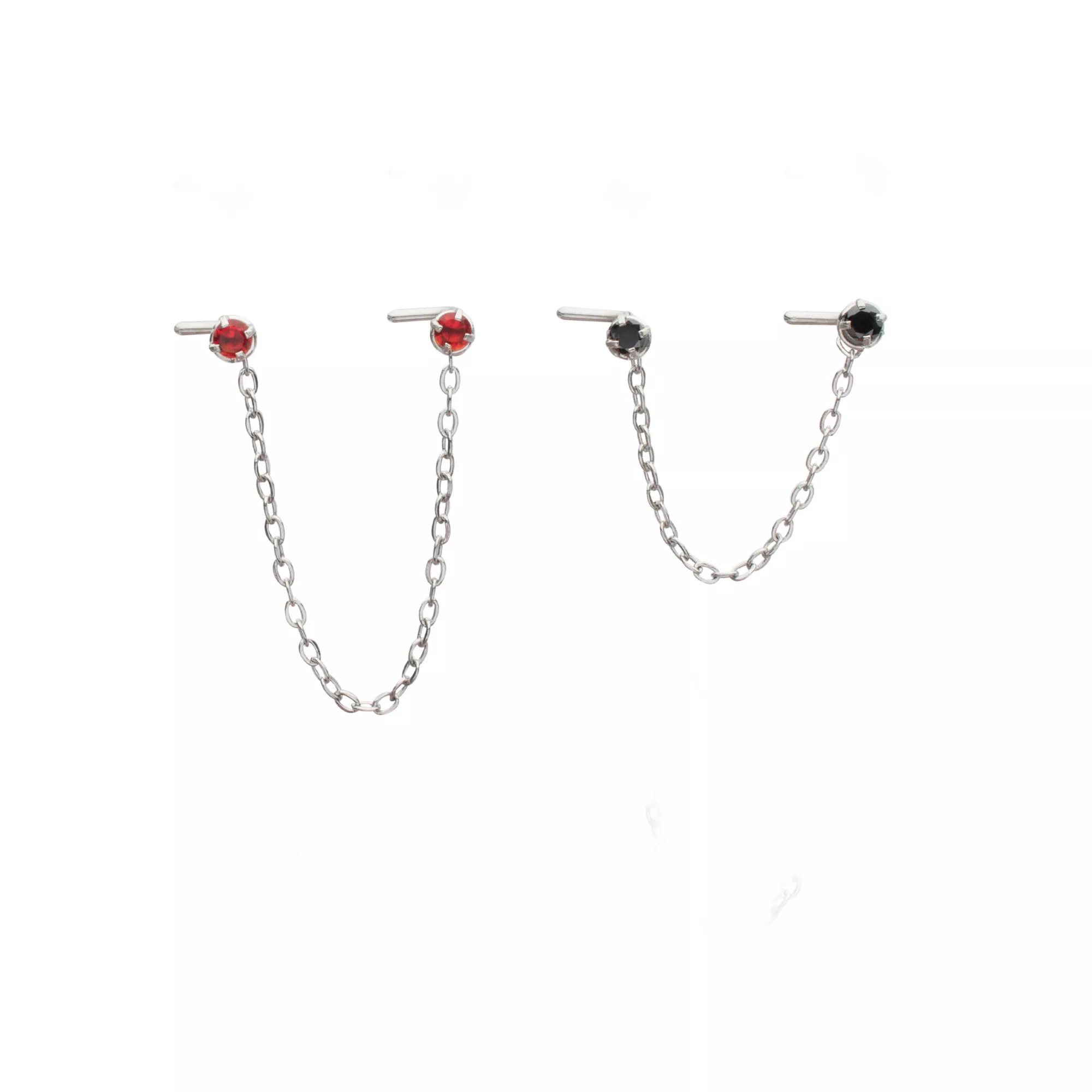 Multi-Pack Red and Black Nose Chain - 2 Pack