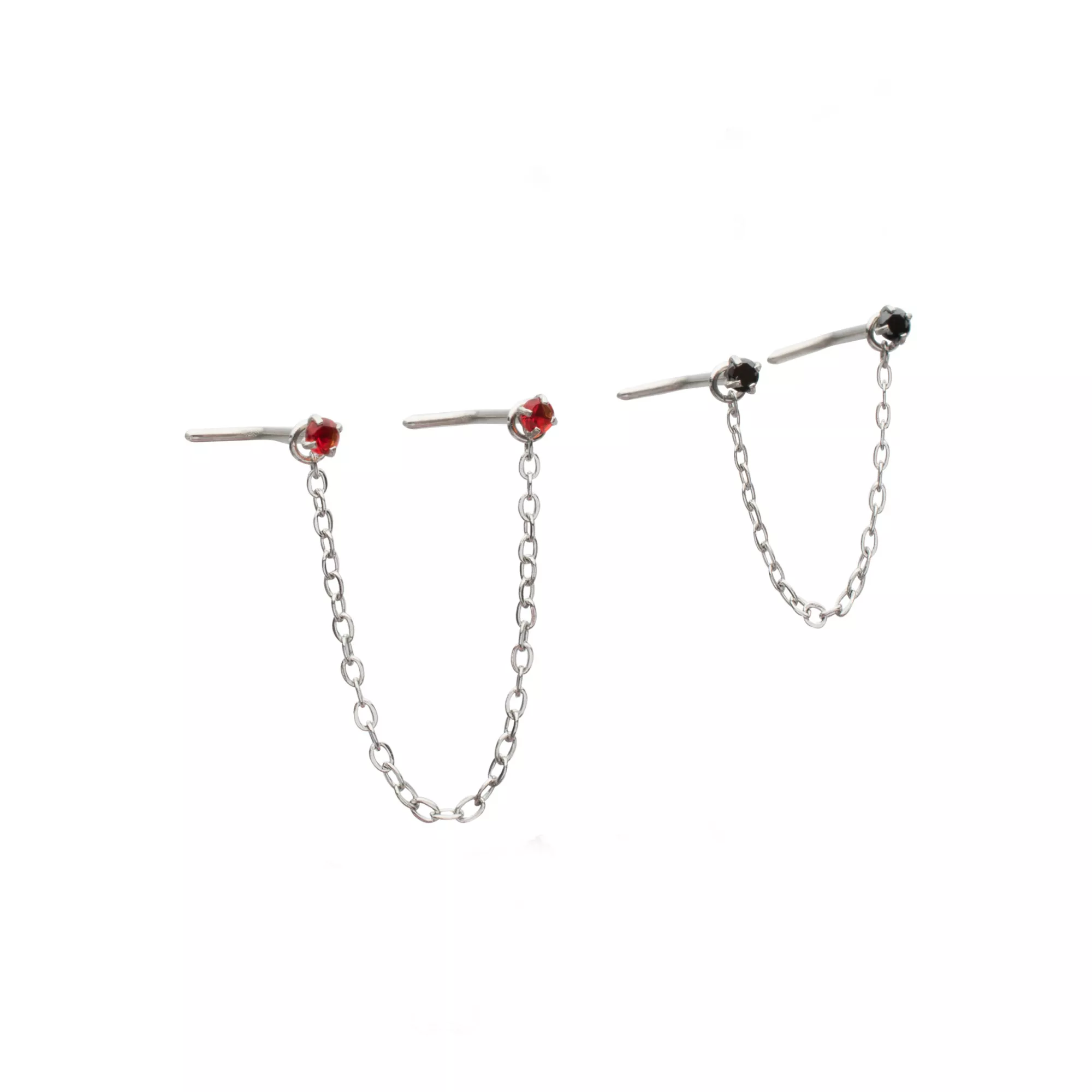 Multi-Pack Red and Black Nose Chain - 2 Pack