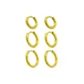 Multi-Pack Graduated Size Goldtone Huggie Hoop Earrings - 3 Pair at Spencer's