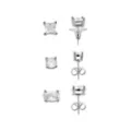 Multi-Pack CZ Square Round Oval Stud Earrings - 3 Pair at Spencer's
