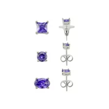 Multi-Pack Blue CZ Stud Earrings - 3 Pair at Spencer's