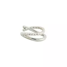Silvertone Double Ring Ear Cuff at Spencer's