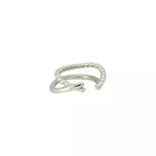 Silvertone Double Ring Ear Cuff at Spencer's