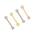 Multi-Pack CZ Titanium Internally Threaded Barbells 4 Pack - 14 Gauge at Spencer's