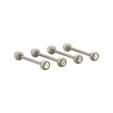 Multi-Pack CZ and Aurora Borealis Titanium Barbells 4 Pack - 14 Gauge at Spencer's