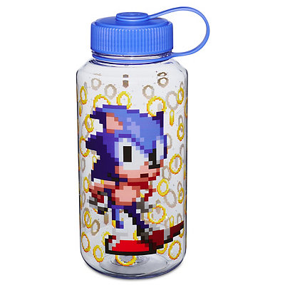 Pixelated Sonic Water Bottle 32 oz. - Sonic the Hedgehog - Spencer's
