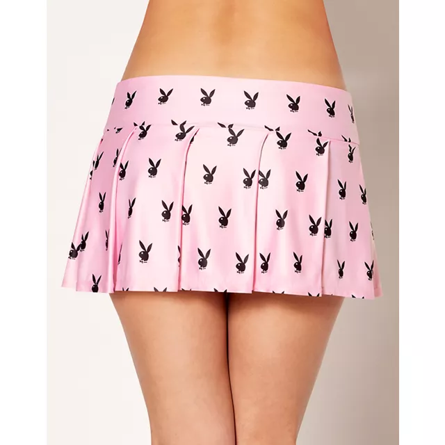 Pink Playboy Bunny Print Mini Skirt at Spencer's