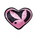 Pink and Black Playboy Heart Pillow at Spencer's