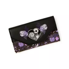 Purple and Black Floral Jack Skellington and Sally Wallet - The Nightmare Before Christmas at Spencer's