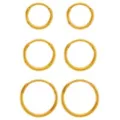 Multi-Pack Goldtone Titanium Graduated Size Hoop Earrings - 3 Pair at Spencer's