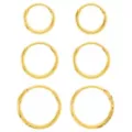 Multi-Pack CZ Goldtone Hoop Earrings - 3 Pair at Spencer's