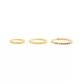 Multi-Pack CZ Goldtone Hoop Earrings - 3 Pair at Spencer's