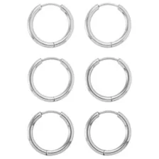 Multi-Pack Silvertone Round Hoop Earrings - 3 Pair at Spencer's