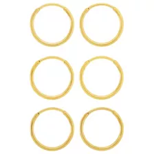 Multi-Pack Goldtone Hoop Earrings - 3 Pair at Spencer's