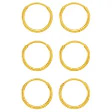Multi-Pack Goldtone Titanium Hoop Earrings - 3 Pair at Spencer's