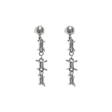 Barbed Wire Chain Dangle Earrings - 18 Gauge at Spencer's