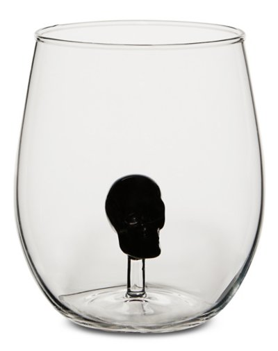 Skull Inner Mold Stemless Wine Glass - 20 oz