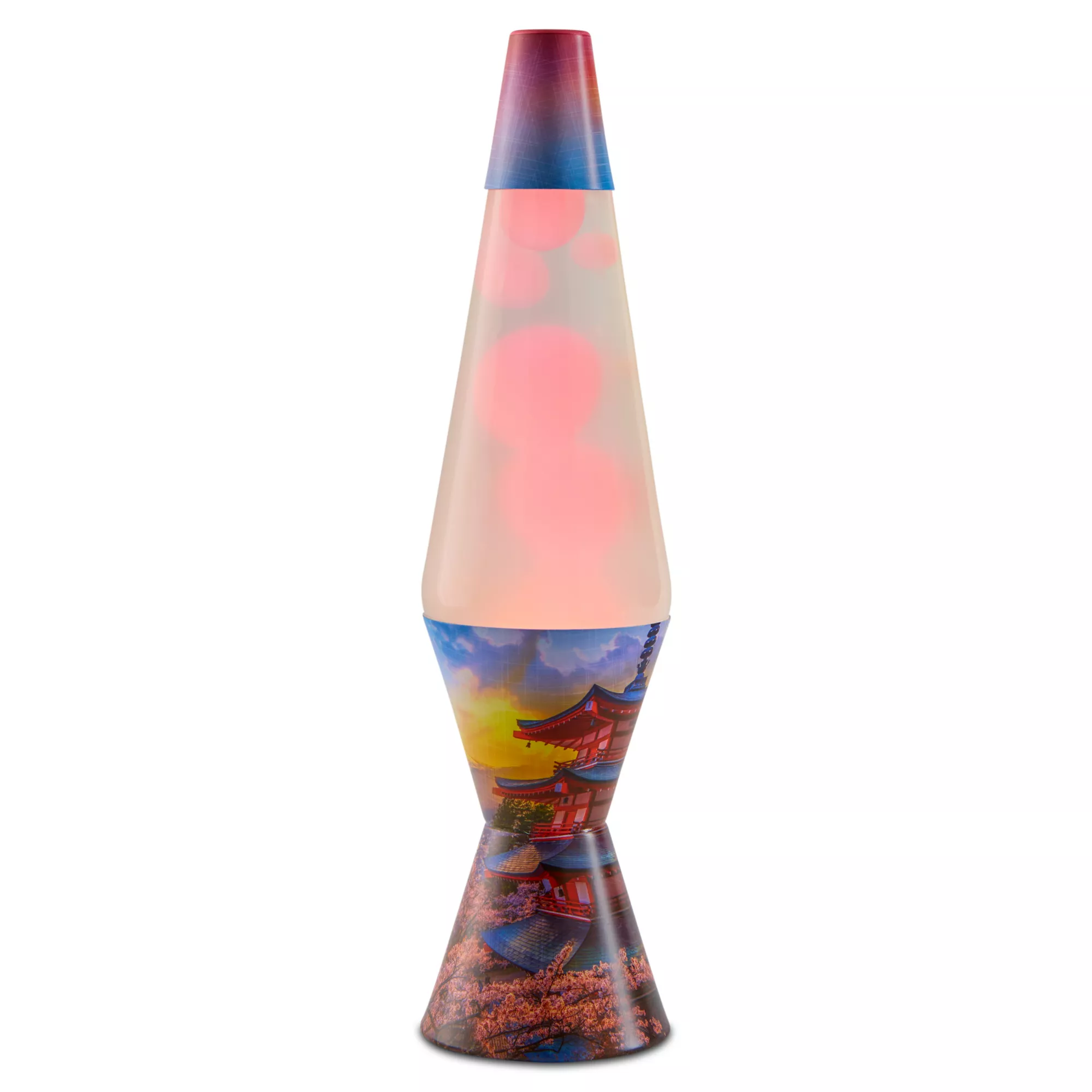 14.5 Inch Peach Sunset Pagoda Lava Lamp at Spencer's