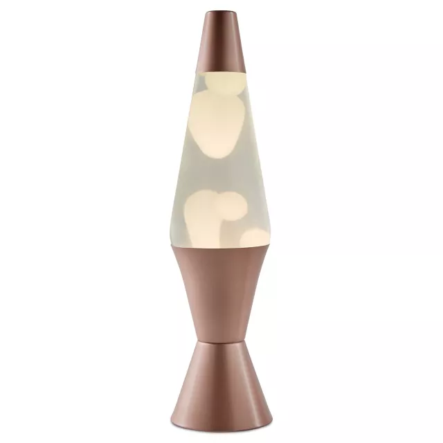 17 Inch Rose Gold and White Lava Lamp at Spencer's