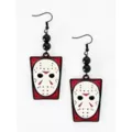 Jason Voorhees Mask Dangle Earrings - Friday the 13th at Spencer's