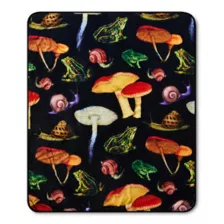 Goblincore Mushroom Pattern Fleece Blanket at Spencer's