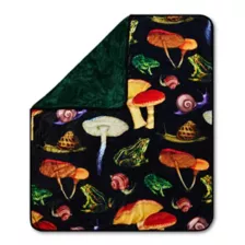 Goblincore Mushroom Pattern Fleece Blanket at Spencer's