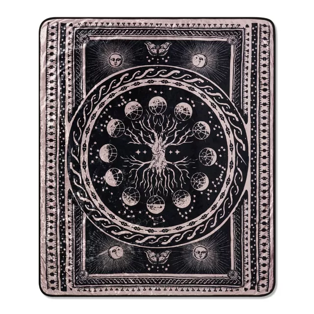 Tree of Life Crushed Velvet Fleece Blanket at Spencer's