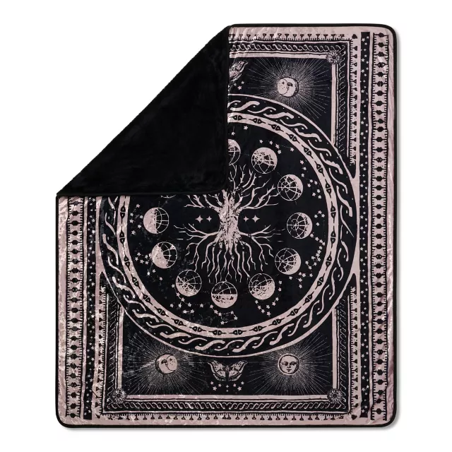 Tree of Life Crushed Velvet Fleece Blanket at Spencer's