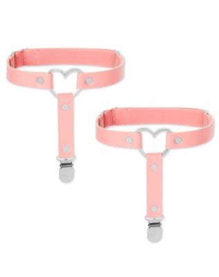 Pink Heart Leg Garters