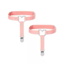 Pink Heart Leg Garters at Spencer's