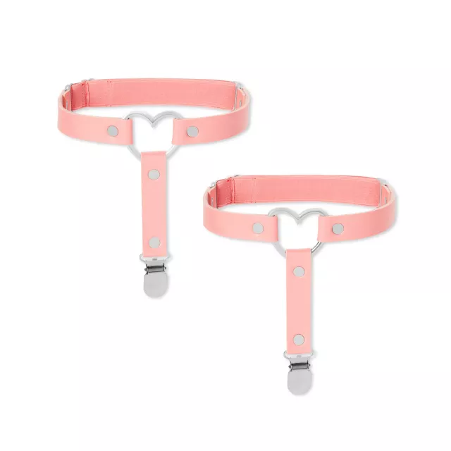 Pink Heart Leg Garters at Spencer's