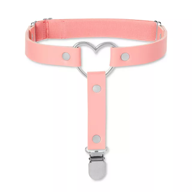 Pink Heart Leg Garters at Spencer's