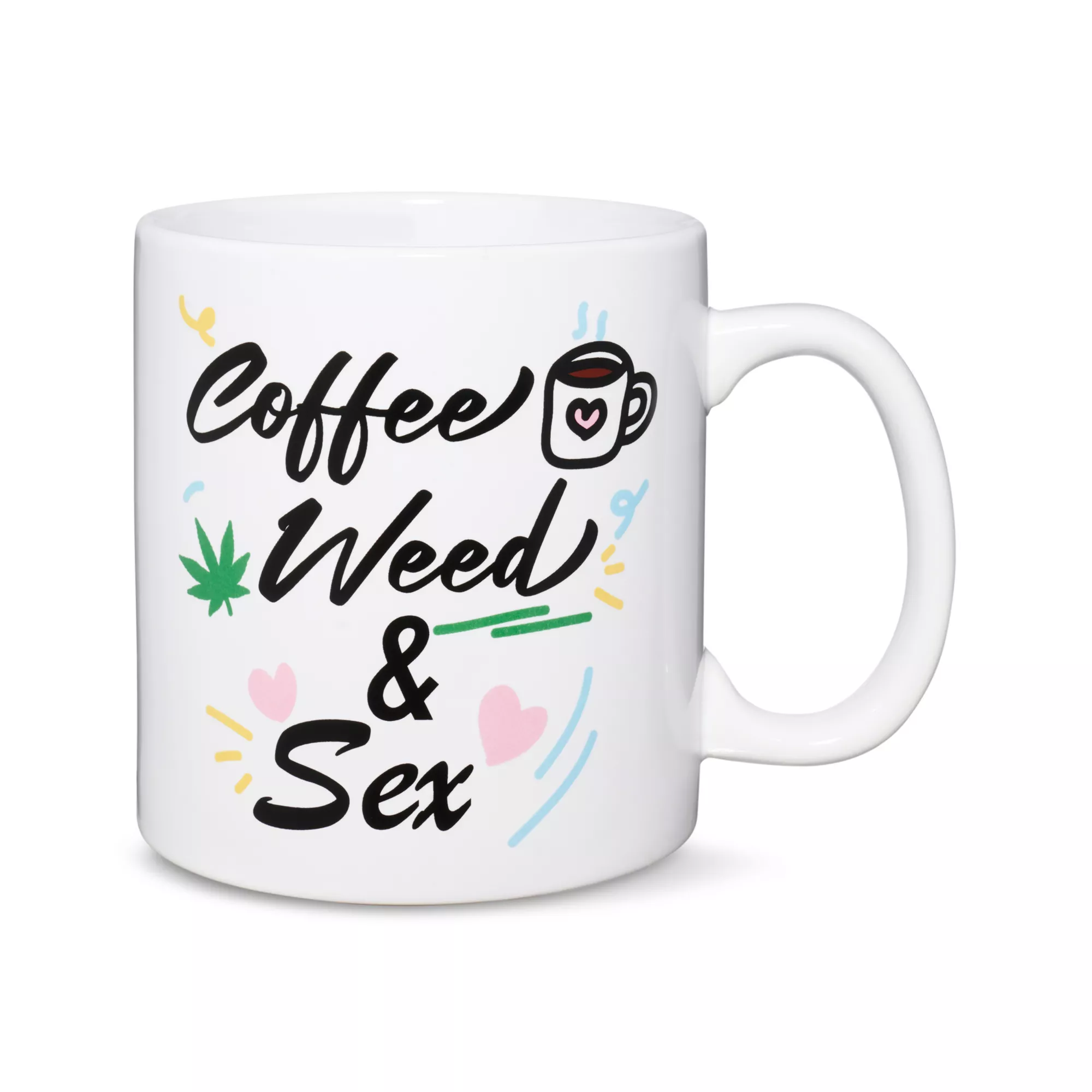 Coffee Weed and Sex Coffee Mug - 22 oz. at Spencer's
