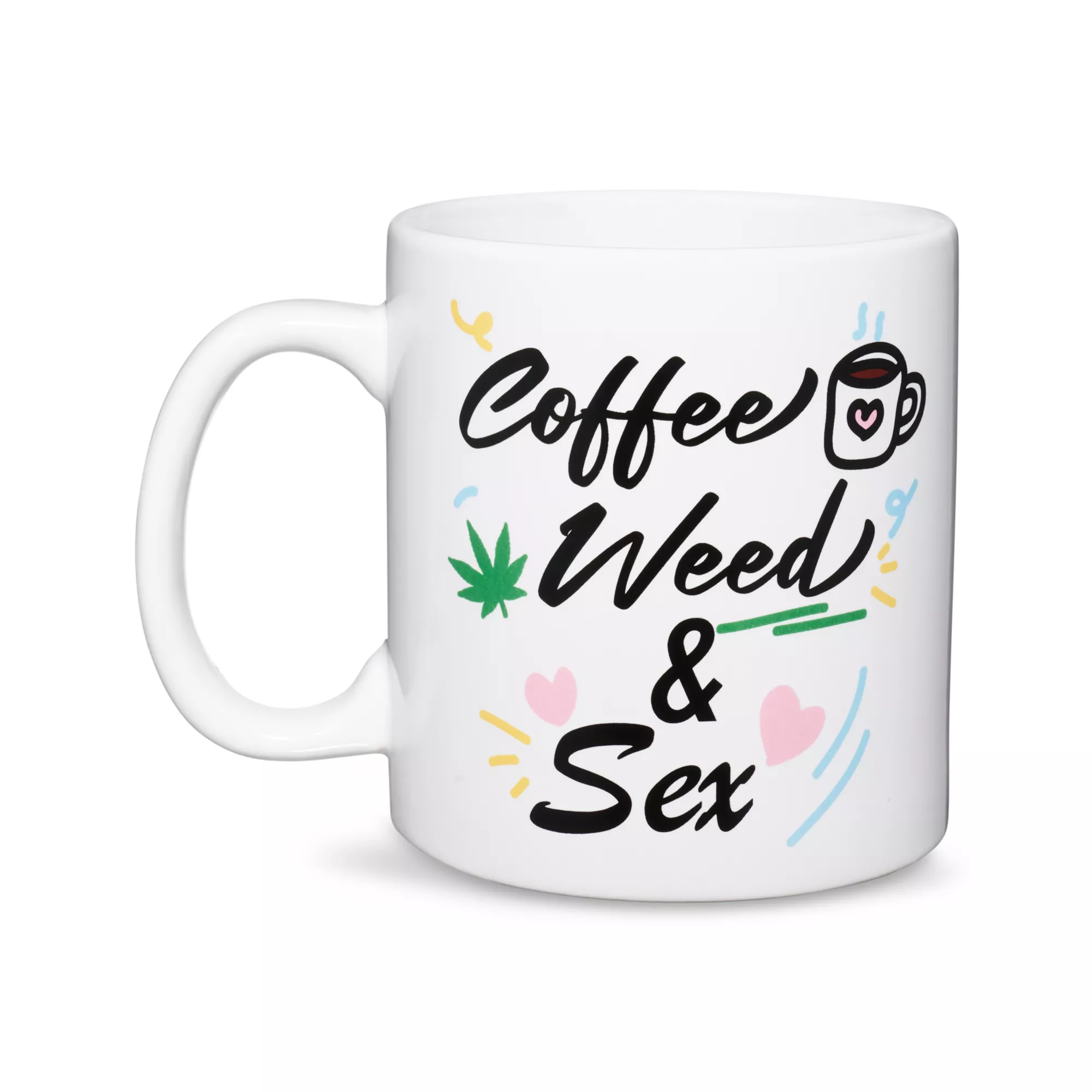 Coffee Weed and Sex Coffee Mug - 22 oz. at Spencer's