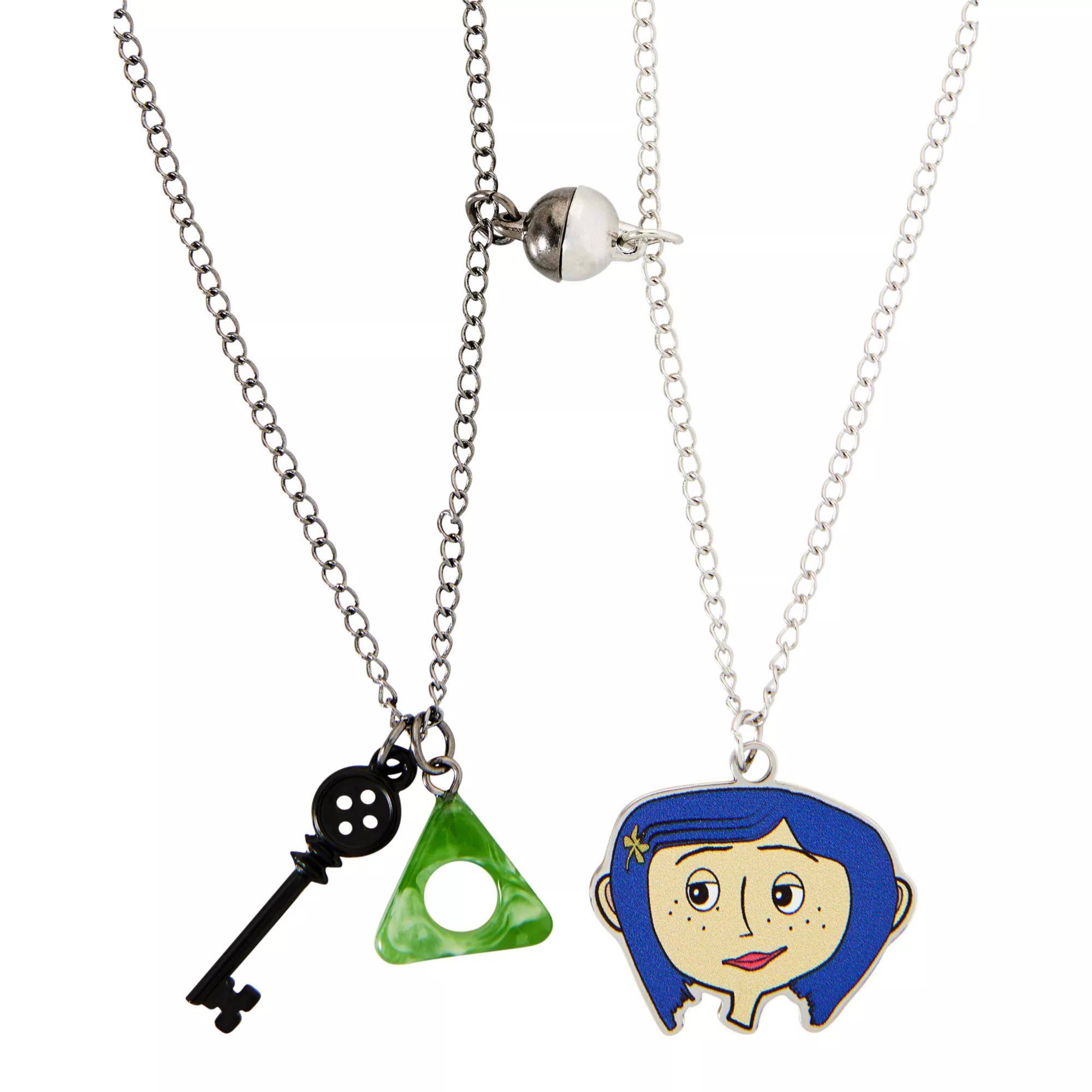 Coraline Button and Key Best Friends Necklace Set - Coraline at Spencer's