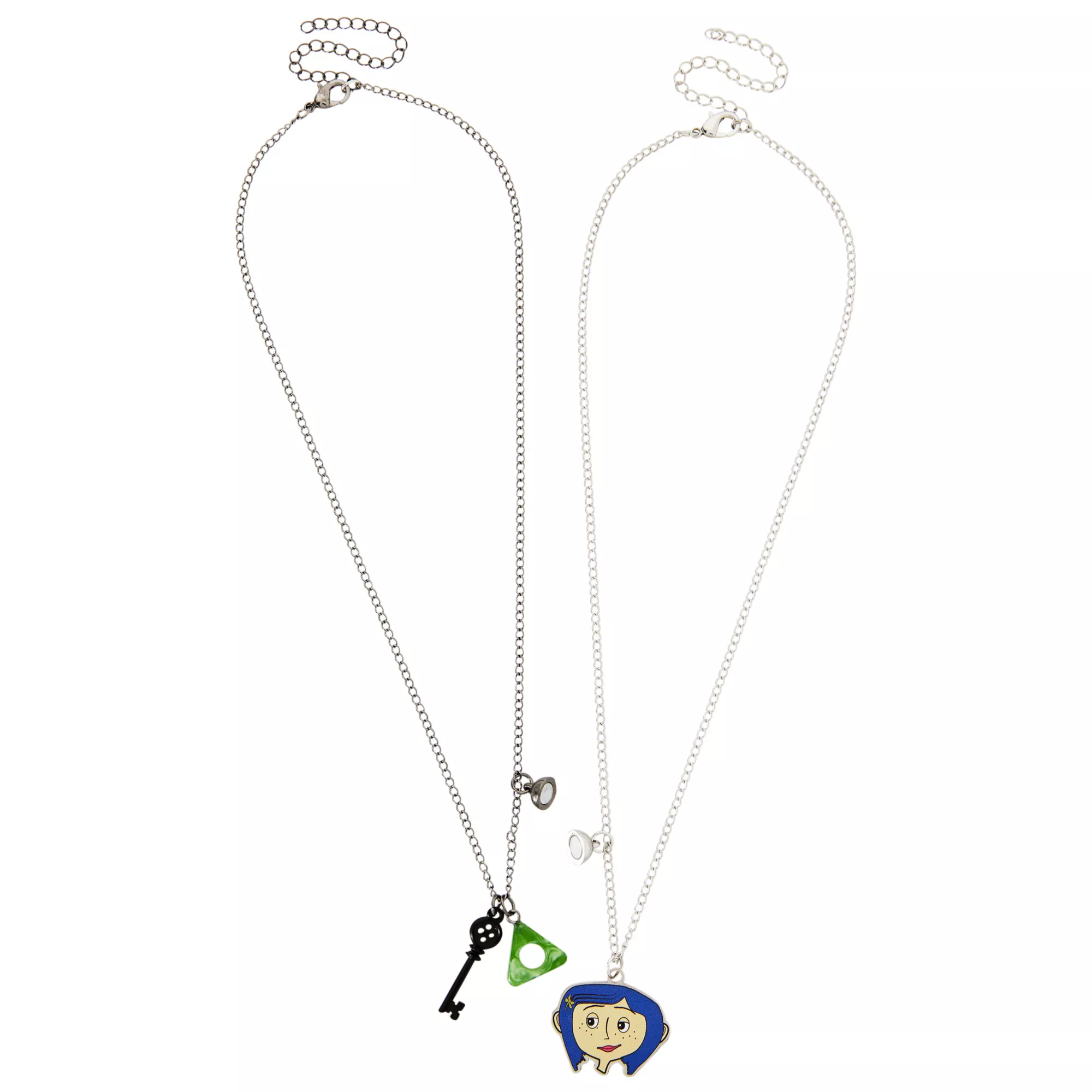 Coraline Button and Key Best Friends Necklace Set - Coraline at Spencer's