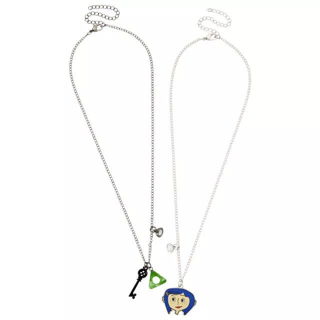 Coraline Button and Key Best Friends Necklace Set - Coraline at Spencer's