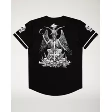 Baphomet Baseball Jersey - Sawblade666 at Spencer's