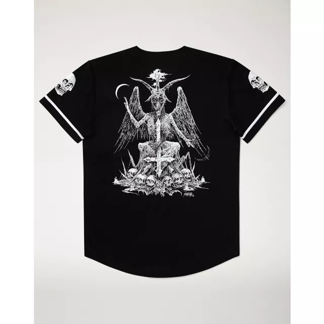 Baphomet Baseball Jersey - Sawblade666 at Spencer's