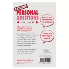 Extreme Personal Questions for Lovers Game at Spencer's
