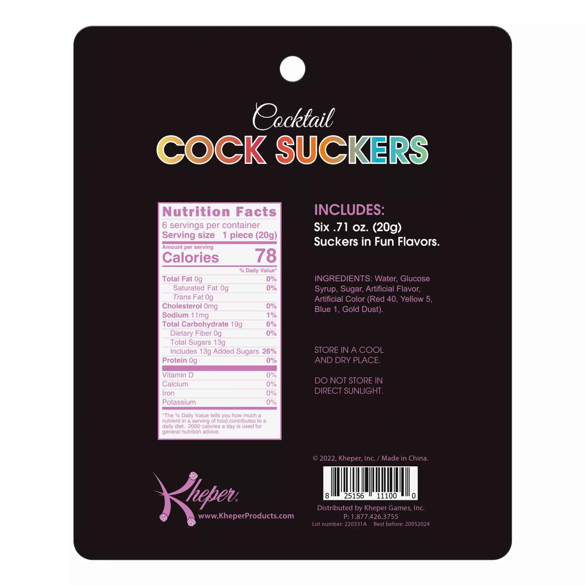 Cocktail Cock Suckers Penis Pops at Spencer's