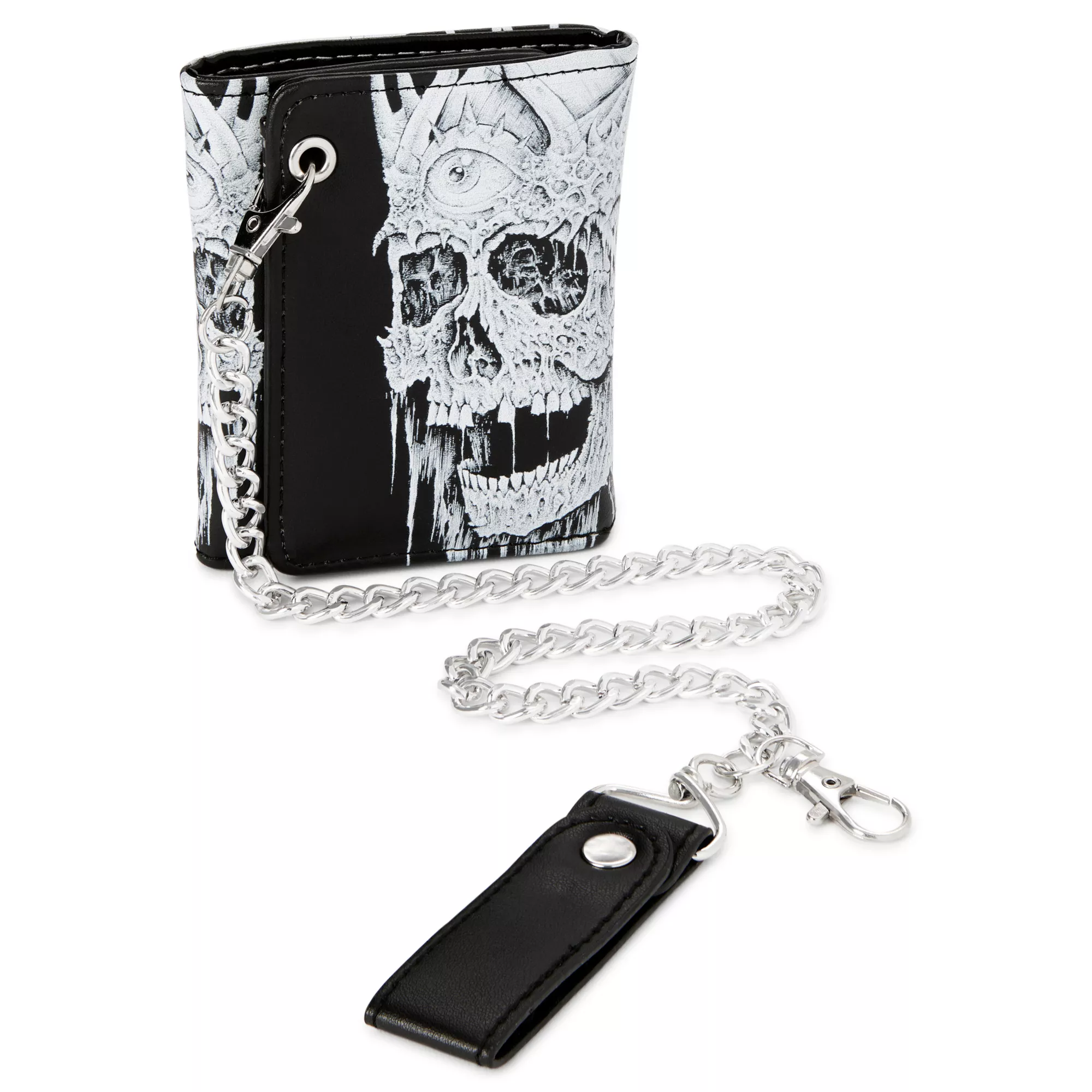 Third Eye Skull Chain Wallet - Sawblade666 at Spencer's