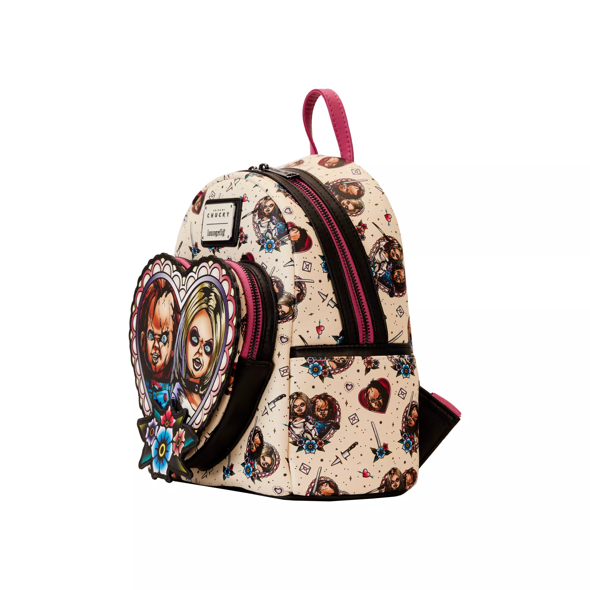 Loungefly Chucky and Tiffany Heart Mini Backpack - Bride of Chucky at Spencer's
