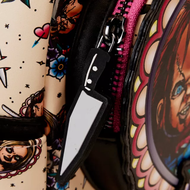 Loungefly Chucky and Tiffany Heart Mini Backpack - Bride of Chucky at Spencer's