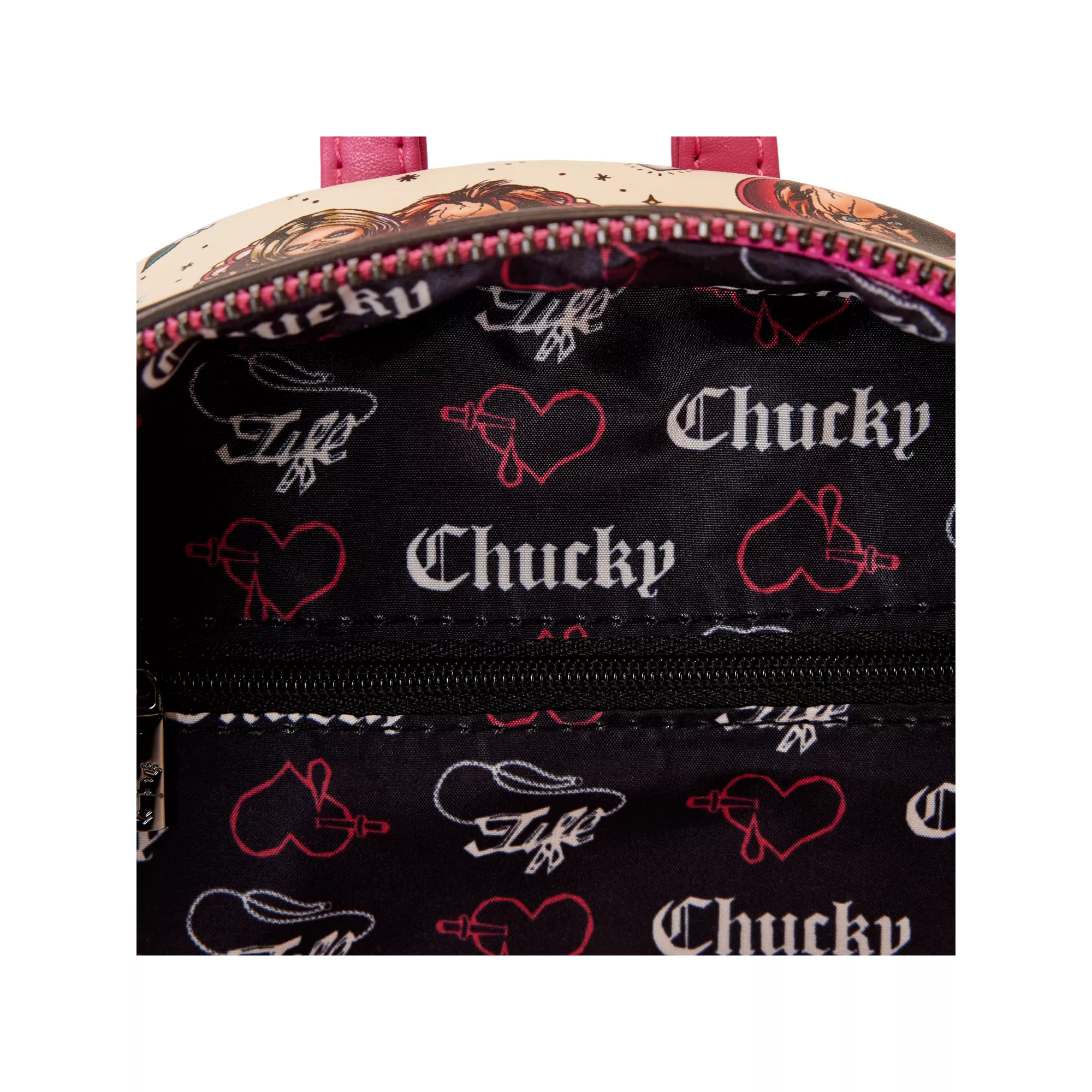 Loungefly Chucky and Tiffany Heart Mini Backpack - Bride of Chucky at Spencer's