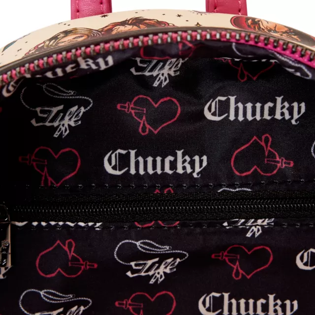 Loungefly Chucky and Tiffany Heart Mini Backpack - Bride of Chucky at Spencer's