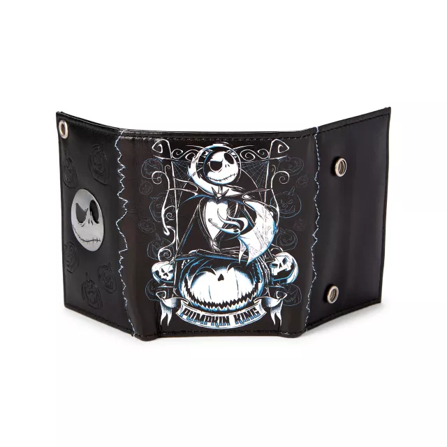 Jack Skellington Badge Chain Bifold Wallet - The Nightmare Before Christmas at Spencer's