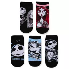 Jack Skellington and Sally Ankle Socks 5 Pair - The Nightmare Before Christmas at Spencer's