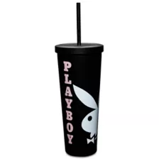 Playboy Bunny Cup with Straw - 24 oz. at Spencer's