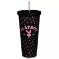 Playboy Glitter Cup with Straw - 20 oz. at Spencer's